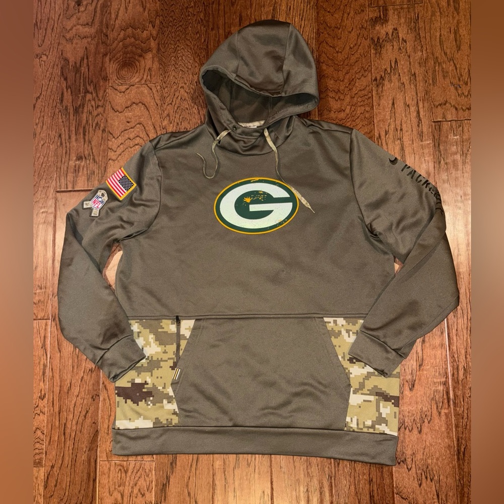 Nike Men's Green Bay Packers Salute To Service Therma Hoodie Size XL